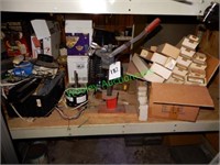 Contents of Shelf Including Bullet Reloading Press