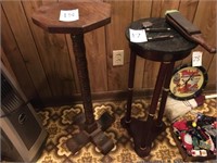 (2) Small Pedestal Tables