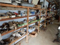 All Contents of 7 Shelves and Table in Workshop