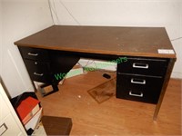 5' Metal Desks with Wood Top