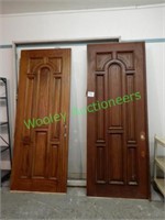 Double Doors Wooden and Frame
