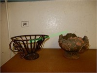 Assorted Pedestal Bowls On Shelf
