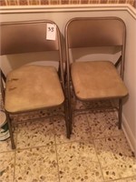 (2)  Padded Folding Chairs