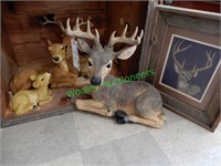 Deer Décor In Group Includes Rustic Wooden Crate