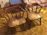 Pair of Primitive Arm Chairs