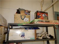 Boxed Items On Two Shelves