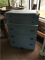 Vintage Blue Chest & Buffet (Door on left gone)