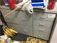 (2) Gray Storge Cabinets ( 48" W & 38" W)