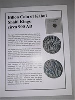 900 AD Billon Coin of Kabul Shahi Kings