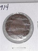 1914 Canada Large cent 1 Penny coin