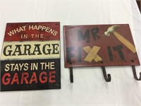 Two metal signs