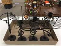 Metal candle stands