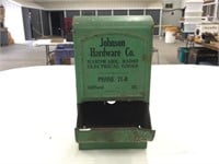 Johnson hardware Co. kitchen match holder Gifford