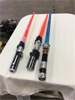Three light sabers