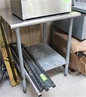 Stainless Steel Equipment Table, Approx. 30" x 30"