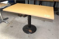 Wood Top Tables, Metal Base, Approx. 4' x 27"