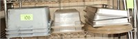 (9) Oval Serving Trays 24" x 19", (3) Bus Tubs,