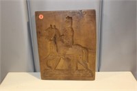Large Wooden Mold of Knight Riding Stead