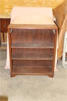 Mahogany Carved Column Front Book Shelf