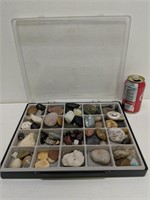 Collection unique de roches avec étui