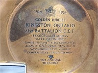Briquets et Plaque du 21e Bataillon du jubilé d'or