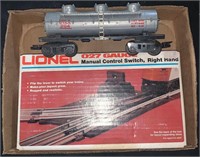 Lionel Train /Manuel Control Switch with rail car