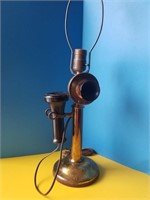 Antique phone-like table lamp