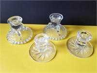 Lot of glass candle holders