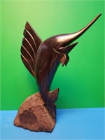 Wooden dolphin figurine