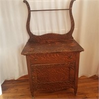 Tiger oak washstand