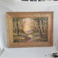 Forest painting on Board