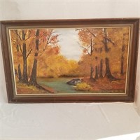 Fall painting on Board