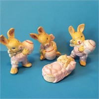 Bunny figurines Pepiware England
