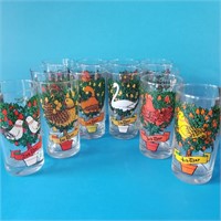 Set of 12 Christmas collection Tumblers glasses