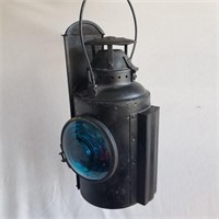 Vintage railway lantern lamp