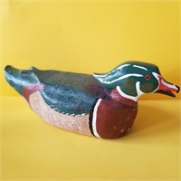 Wooden folk art duck