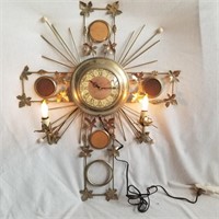 Unique Vintage Starburst clock with lights