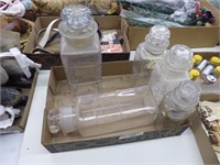 5 vintage apothecary jars