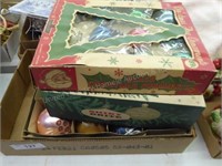 Vintage ornaments & boxes