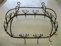 Wrought iron pot and pack rack