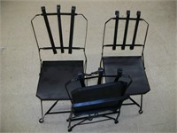 3 Metal folding chairs Vintage