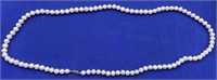 Necklace with Large-Size Pearls and 14K Clasp.