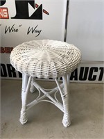 Wicker stool stands 19 inches tall