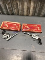 Sure Shot toy pistols by Hubley,  w/ box, pair