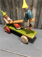 See Saw wooden pull toy, 10-1/2"