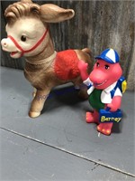 Burro squeek toy, Barney bank