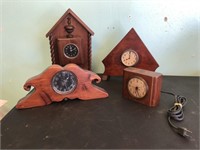 Four Homemade Clocks