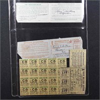 Documents 14 Gas Ration Coupons WWII