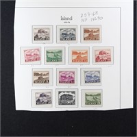 Iceland Stamps #257-68 Mint CV $141