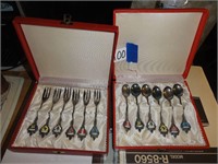 Spoon and Fork Collector sets with cases
